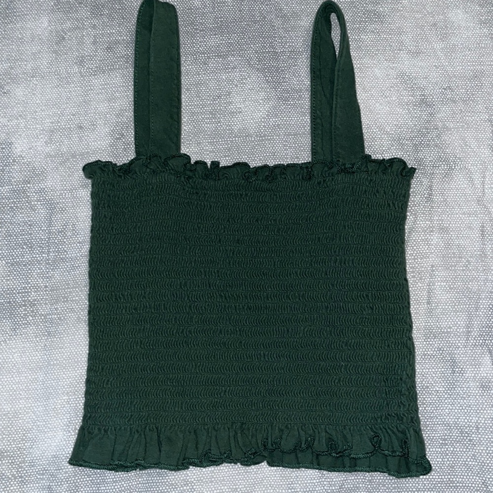 Pacsun Green Ruched Tank